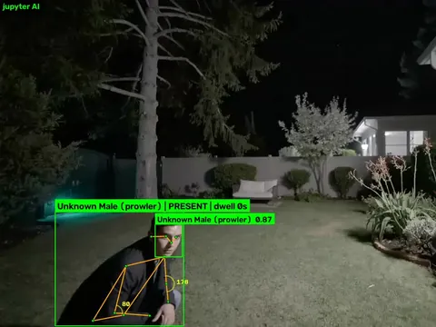 Someone lingering in a dark garden, flagged